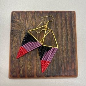 Handmade Modern Beaded Earrings